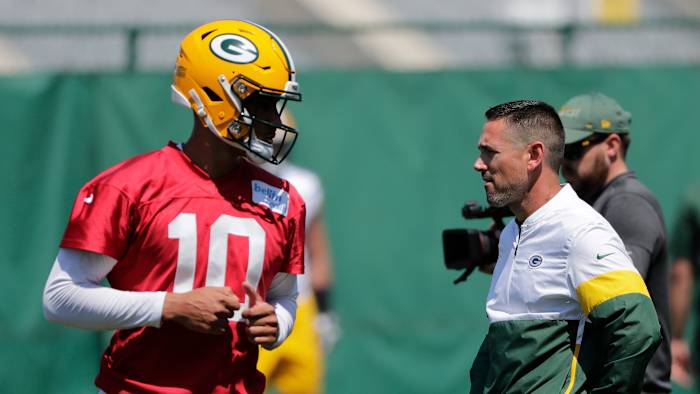 Jordan Love and Matt LaFleur